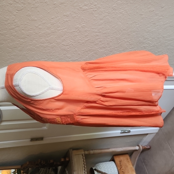 Orange boho blouse - Picture 3 of 5